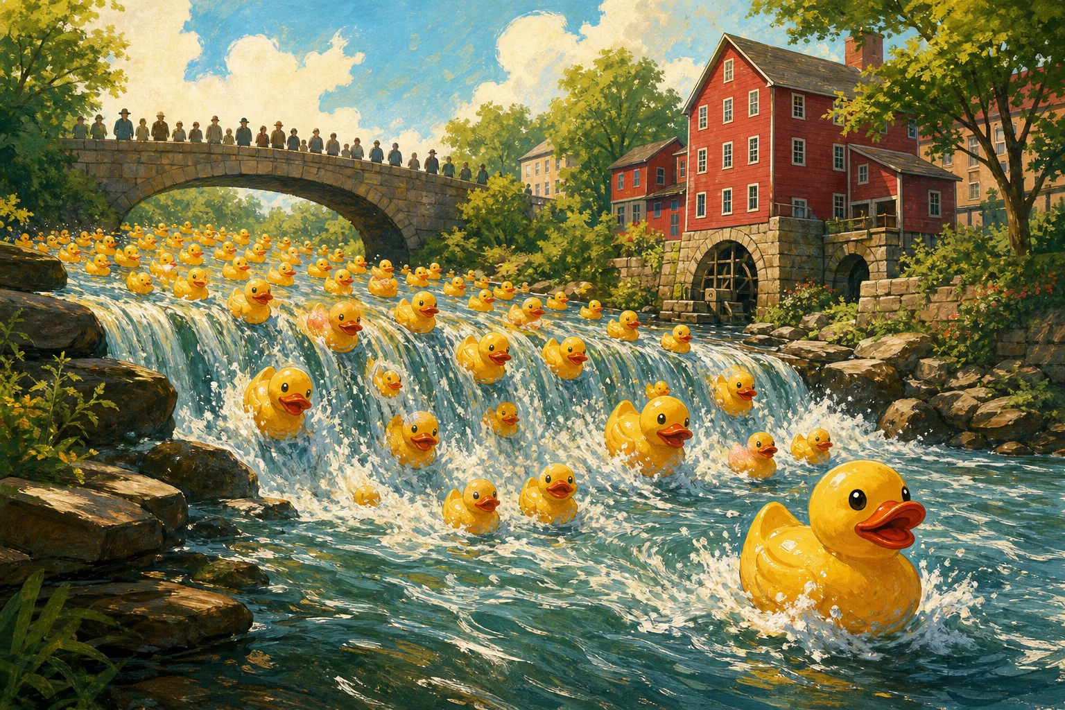 Clinton Scheduled 1,000 Rubber Ducks to Race Over the Falls for Charity