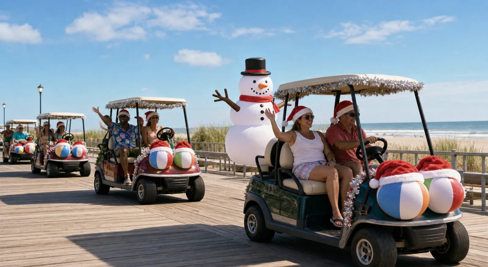 Wildwood Puts Santa on a Golf Cart Today