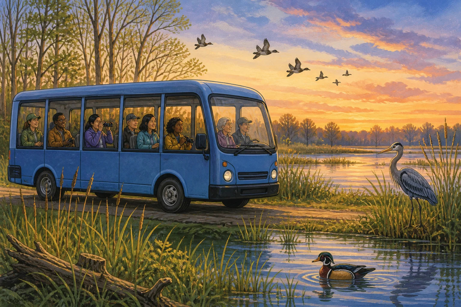 A Wildlife Refuge Put Birding on a 14-Passenger Bus