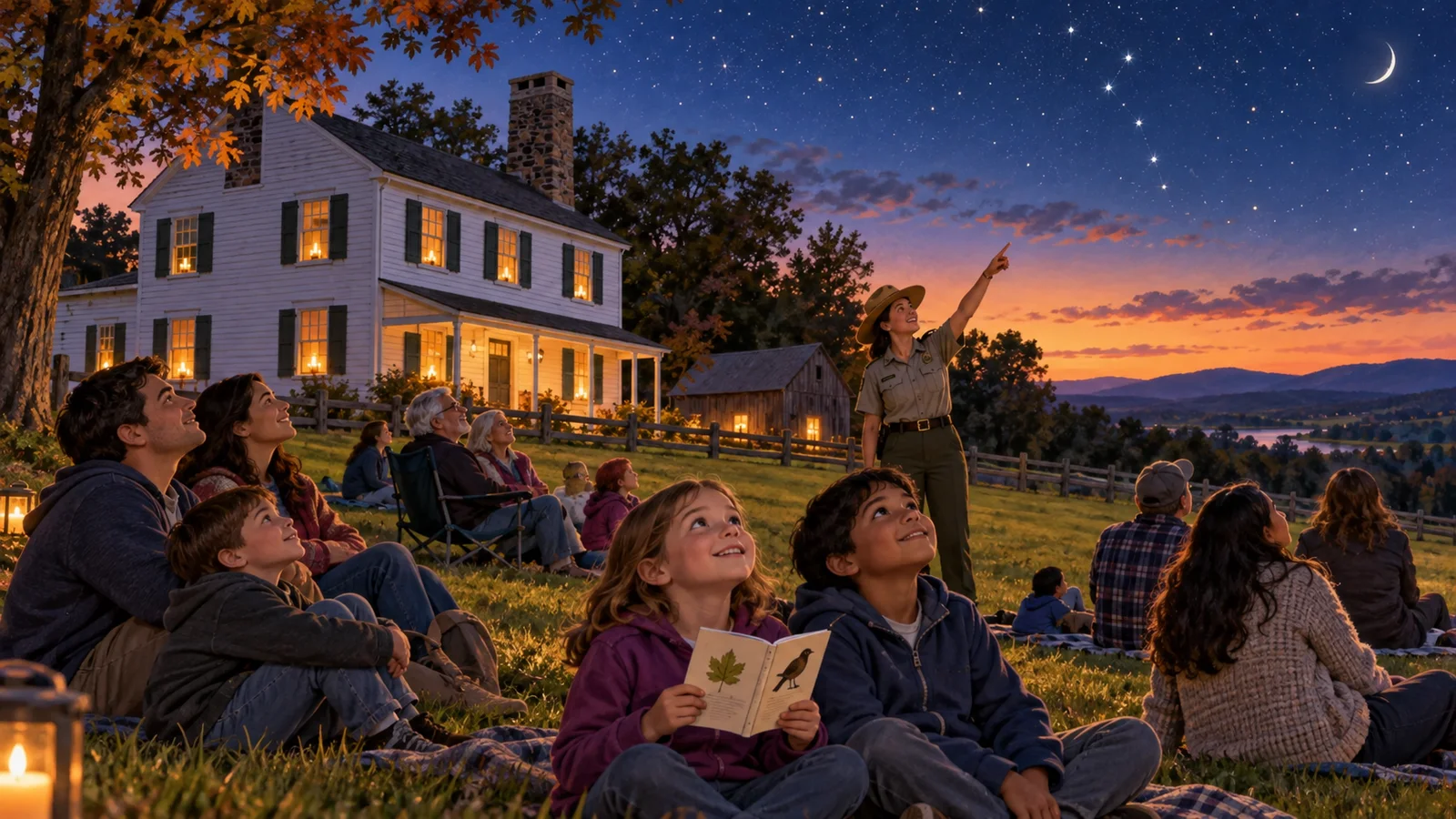 A Candlelit Farmhouse, a Junior Ranger Patch and Stars at Saratoga