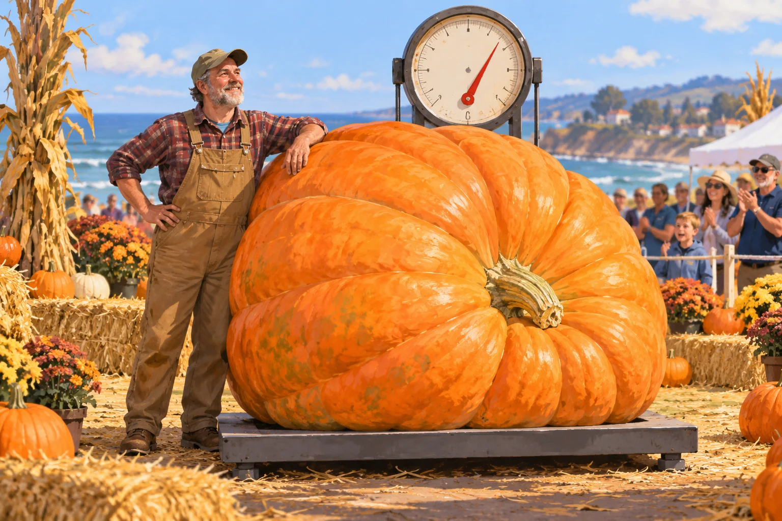 Half Moon Bay’s 2,389-Pound Pumpkin Takes the 2026 Crown
